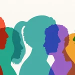 Abstract silhouettes symbolising individuality and collaboration when supporting autistic people